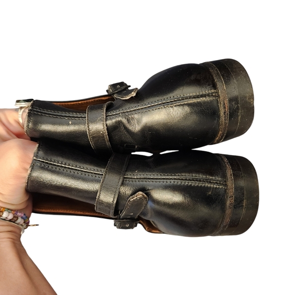 Frye Black Leather Ankle Boots Size 7 1/2 - Picture 7 of 9